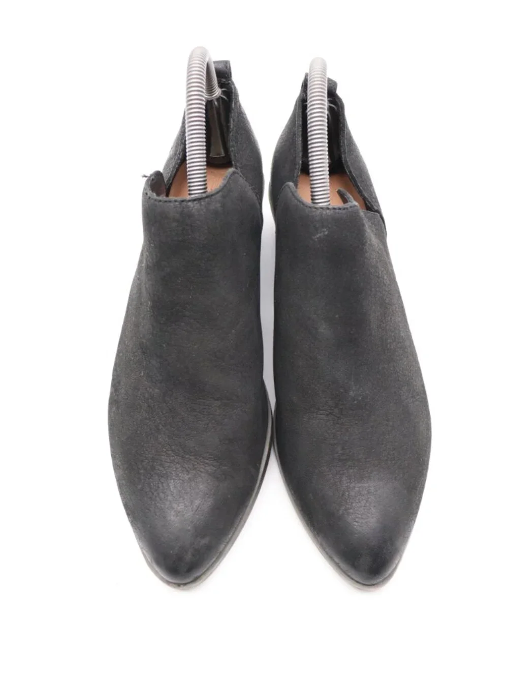 Frye Rowen Black Leather Women's Size 7.5 M Slip On Cut Out Ankle Boots